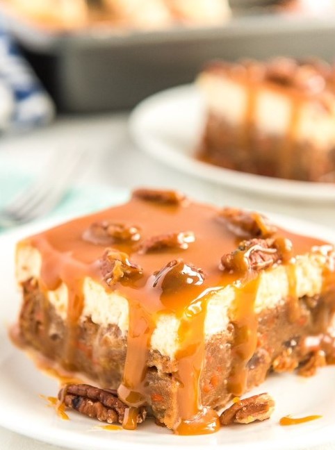 Caramel Carrot Cake Poke Cake