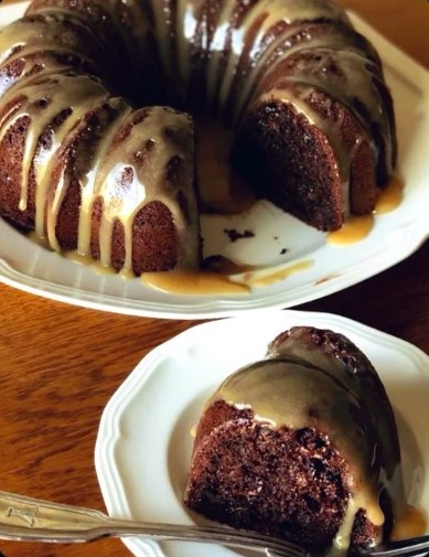 Chocolate chip devils food cake