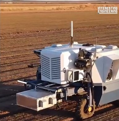 A Laser targets weeds