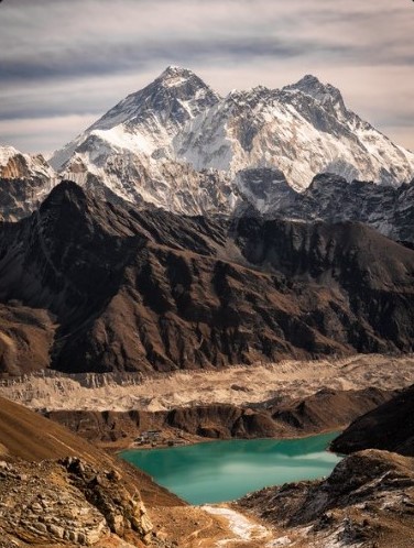 Lake and mountains