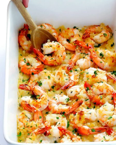 GARLICKY-BAKED SHRIMP