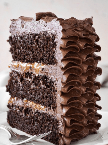 HIGH ALTITUDE CHOCOLATE CARAMEL TOFFEE CAKE