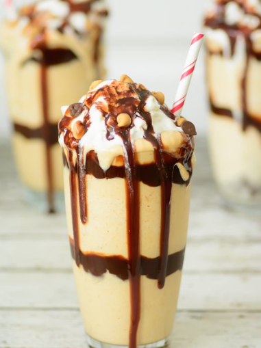 CHOCOLATE PEANUT BUTTER MILKSHAKE