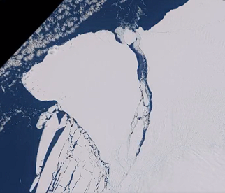 An iceberg the size of London has broken off the Antarctic ice shelf