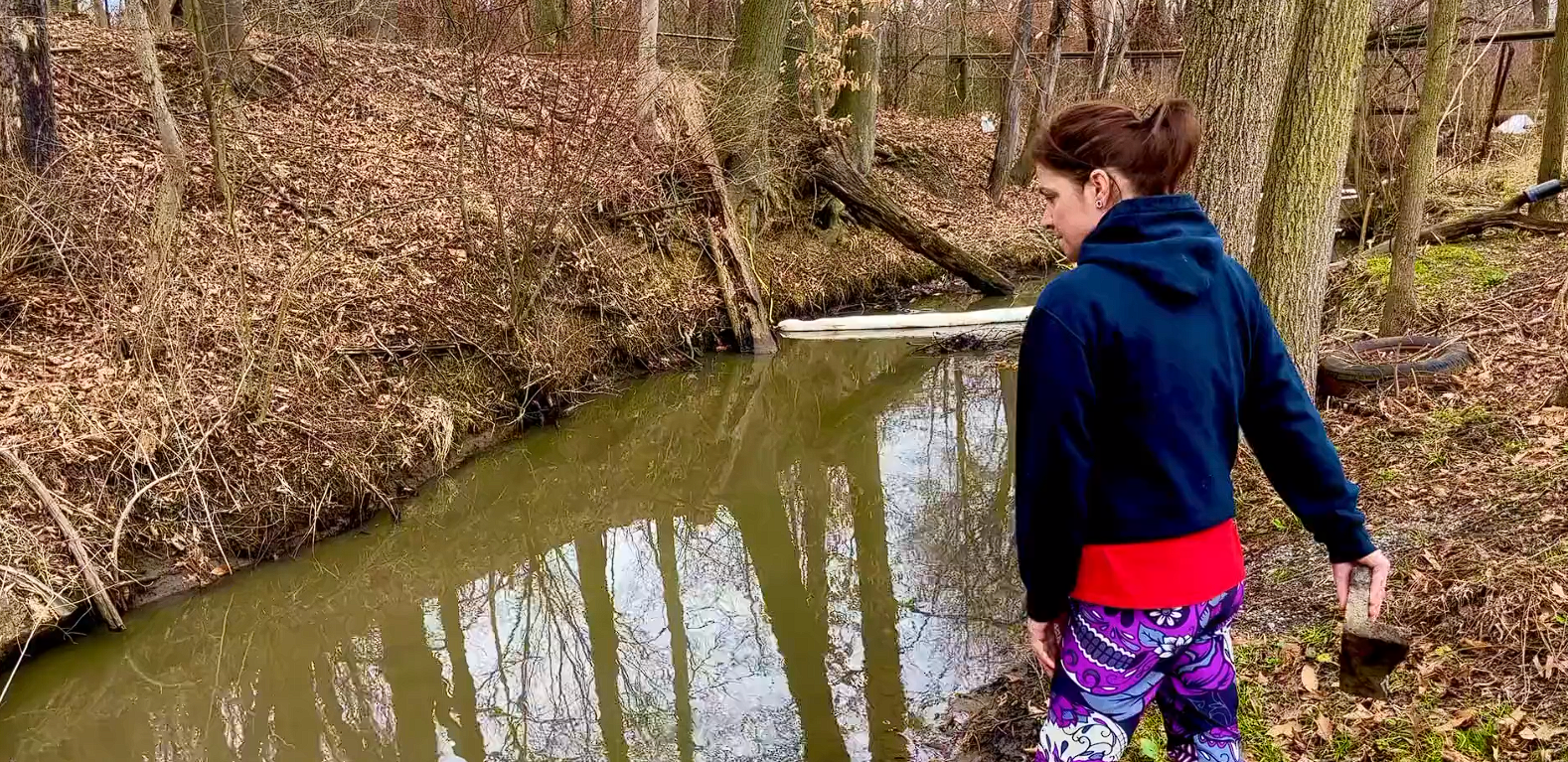 Footage shows highly contaminated water in Ohio after train derailment