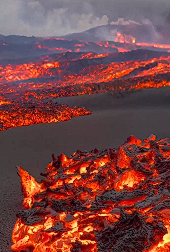 Incredible lava flow. Isla de la Palma